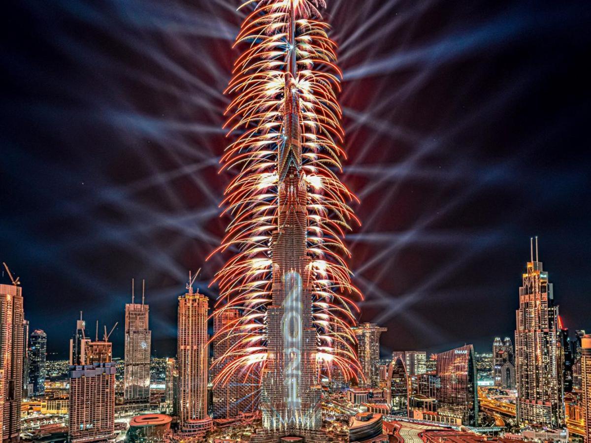 Trophy 2Br Aladdin Estate W Burj Khalifa View Lägenhet Dubai Exteriör bild
